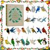 Havsglasfågel Adventskalender 2025 Julhängande Prydnader 24 Dagar Hängen Dekoration Set Gåva för Strand- och Naturälskare