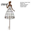Stylish Metal Garden Art Accents Vintage Lady Trellis Stake, Rustic Silhouette Plant Support for Climbing Graceful Stakes Borders Vines And