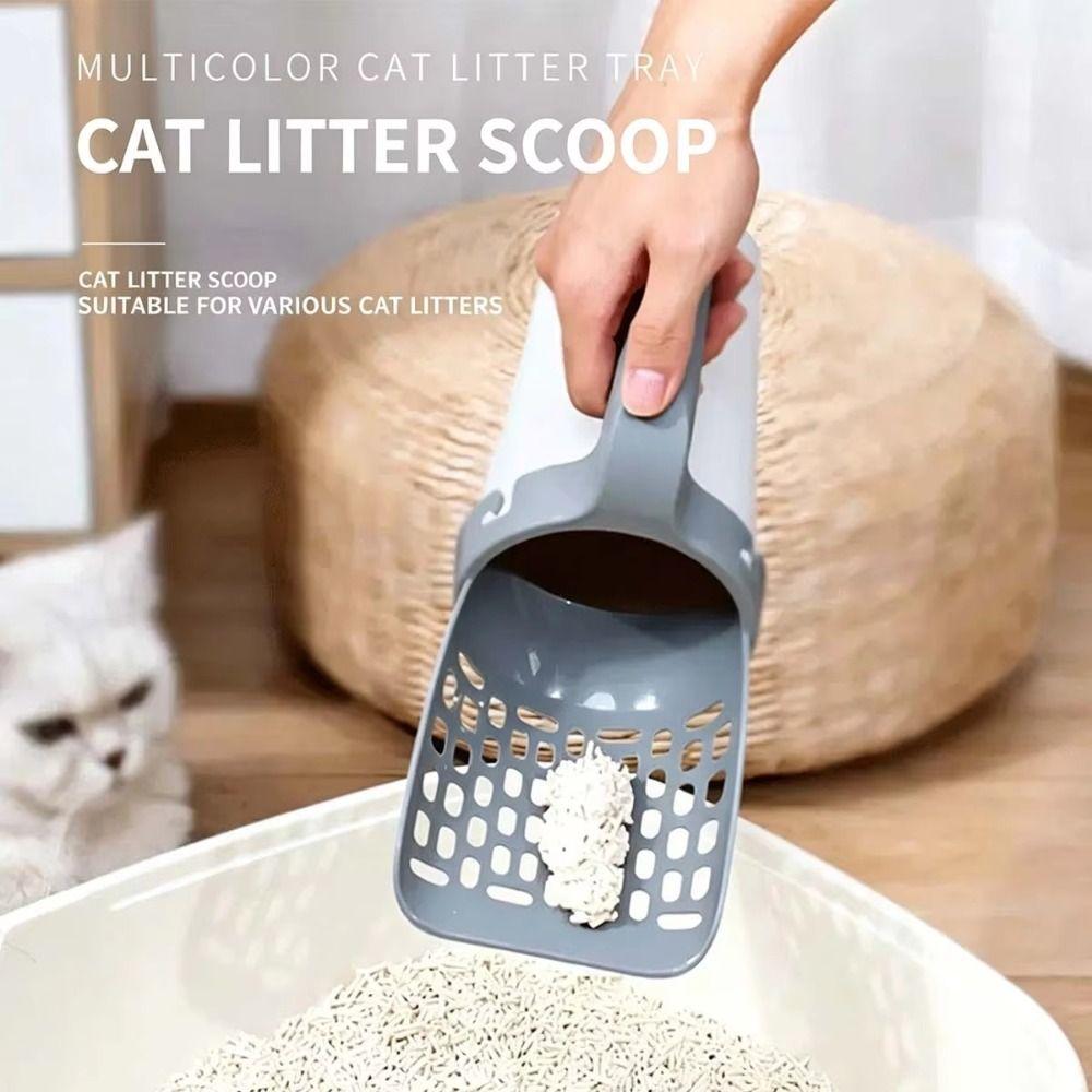 All-in-One Cat Litter Scoop Durable Cat Litter Shovel Pet Supplies Cat Poop Scooper Cat Litter Box