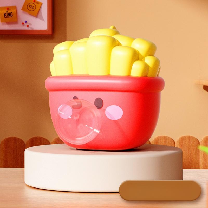Stress-Relieving Toys Cartoon Food Pop Bubble Squeeze Toys Relieve Anxiety Spit Bubbles Toy Gifts For Boy Girl Kids Adults