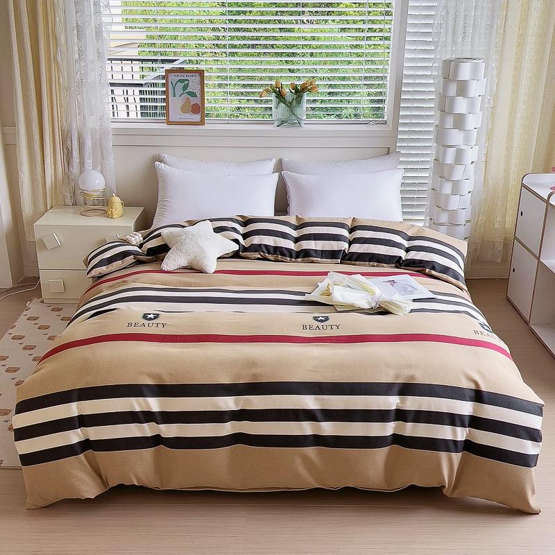 Minimalist Geometric Printing Duvet Cover All Cotton Quilt Cover Skin Friendly Breathable Queen Size Bedding for Kids Boys Girls