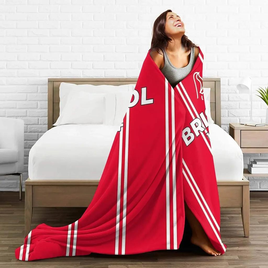 90s Inspired Bristol City Blanket Soft Warm Flannel Throw Blanket Bedding for Bed Living Room Picnic Travel Home Sofa