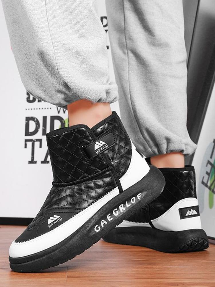 Men's Winter 2026 New Arrival Extra Thick Warm Waterproof Anti Slip Snow Boots Thickened Fleece Lined Sports Casual Cotton Shoes