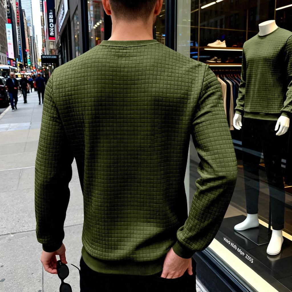 Men's Casual Loose Long-sleeved Round Neck Sweatshirt