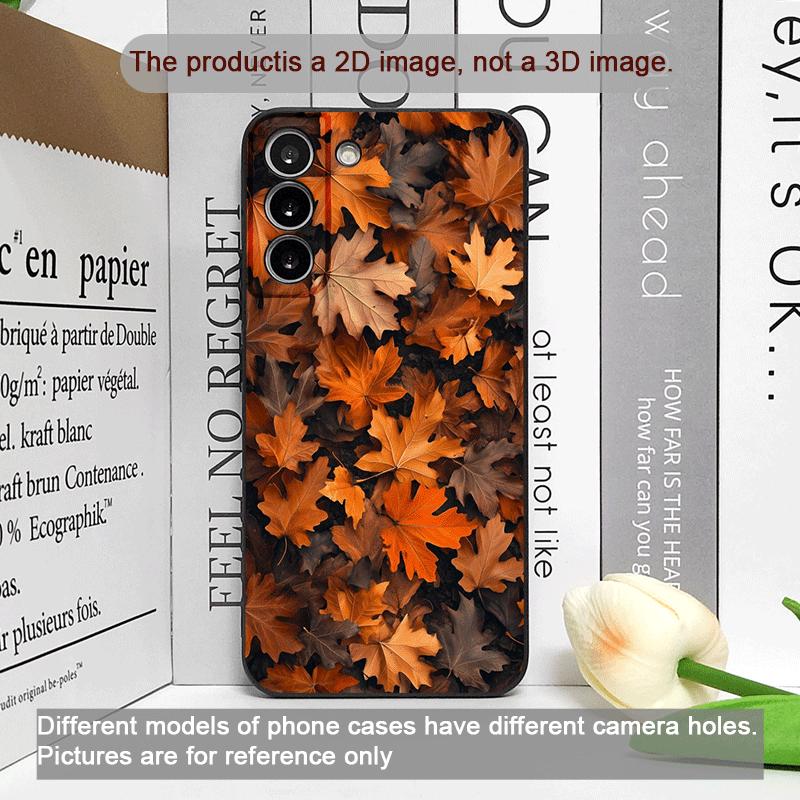Hand-Painted Autumn Maple Leaf Phone Case for Samsung Galaxy S25 S24+ S23 Ultra S22 Plus S21FE M53 M34 5G Shockproof Soft Cover