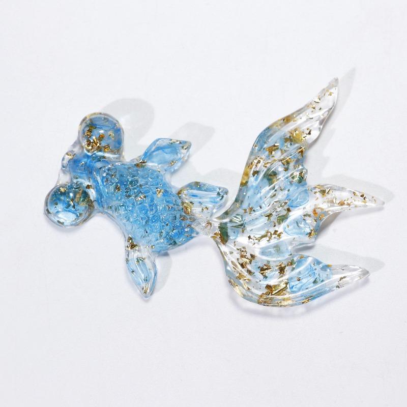 Creative Artificial Fish Turtle Dolphin Jewelry Beautiful Koi Fish Turtle Dolphin Natural Crystal Fish Table Car Home Decoration Gift for Friends