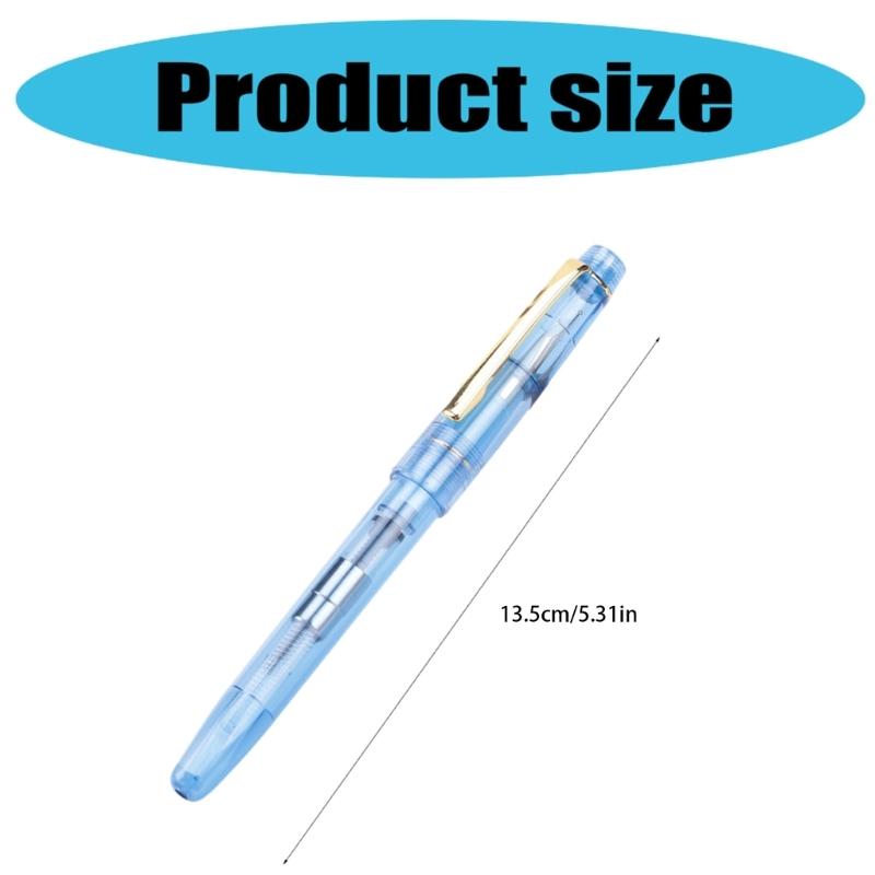 Fountain Pen Clear Signature Pen 0.5mm Calligraphy Pen Colored Ink Pen Smooth Writing Pen School Office Supplies