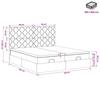Ottoman Bed with Mattress and LED Blue 180 x 200 cm Fabric