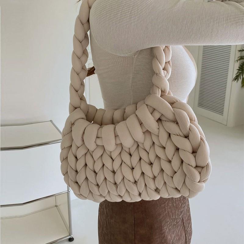 Icelandic Wool DIY Chunky Knit Korean-Style Tote Bag