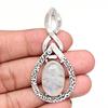 Silberschmuck 2,25" Anhänger Sterling Edelstein Regenbogenmondstein Ostern