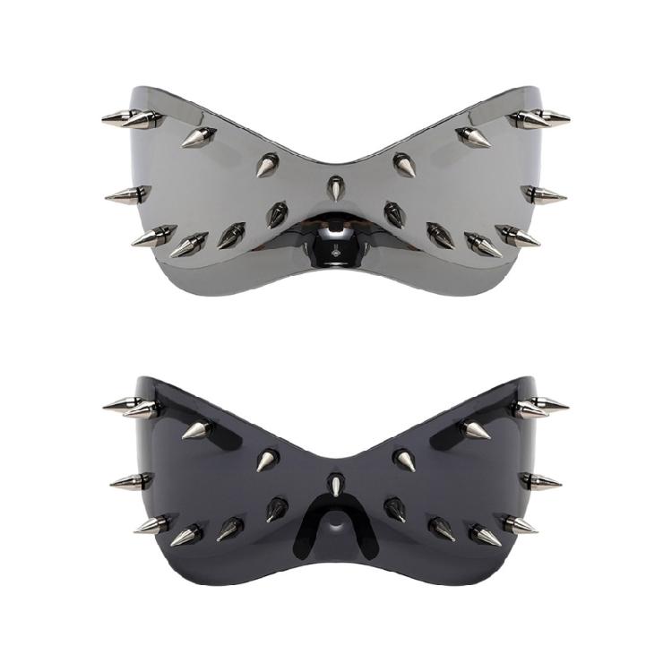 Women Men Unsiex Sunglasses with Rivet Studded Popular UV400 Protective Sunglasses for Daily Wear Hiphop Dance Eyewears