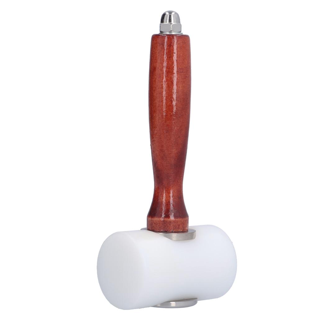 Leather Carving Hammer NonSlip and Durable Wood Handle Nylon Hammer for Stamping Sew Leather