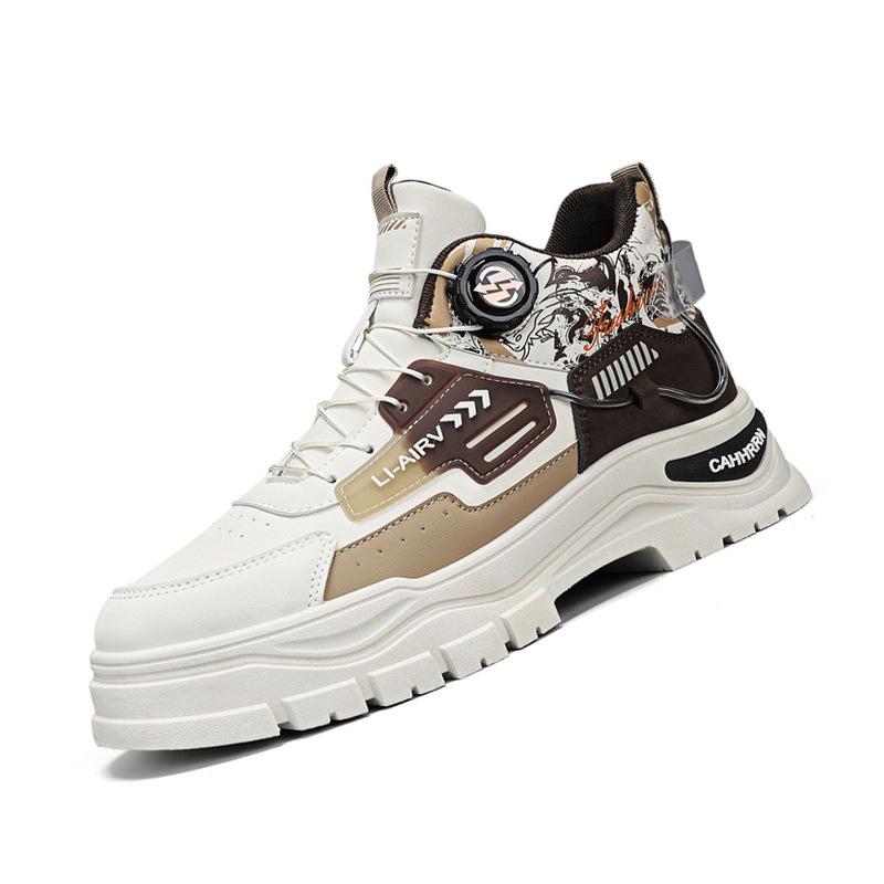 Men'S Shoes Trend Youth Casual Sports Board Shoes Men'S White Tooling Martin Boots