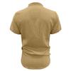 Summer new men's casual versatile shirt solid color slim-fitting short-sleeved top
