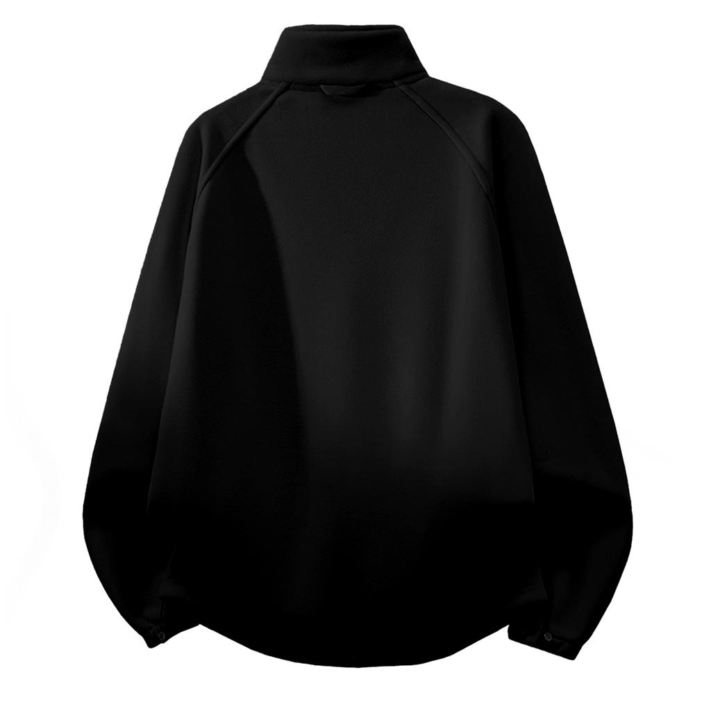 Women's Fashionable Casual Plus Size Long Sleeve Thickened And Fleece Line Stand Up Collar Coat