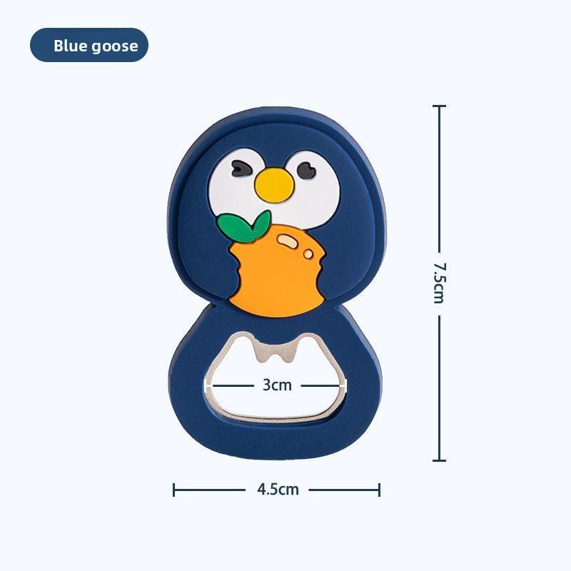 Multifunctional Bottle Opener Cartoon Beer Opener Household Silicone Magnetic Fridge Sticker Bottle Opener Lid Opener
