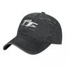Isle Of Unisex TT Motorcycle Baseball Cap Vintage Distressed Denim Snapback Cap for Unisex Women Outdoor Activities Caps Hat