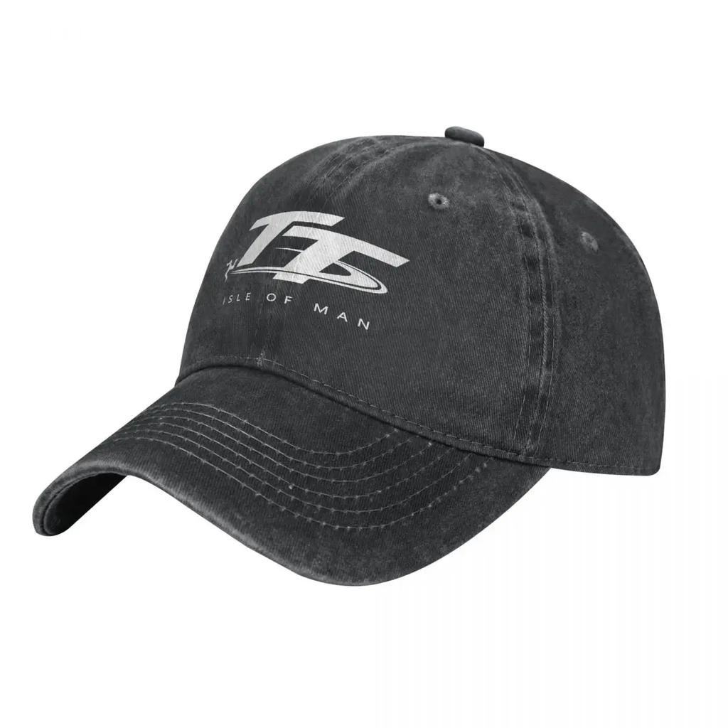 Isle Of Unisex TT Motorcycle Baseball Cap Vintage Distressed Denim Snapback Cap for Unisex Women Outdoor Activities Caps Hat