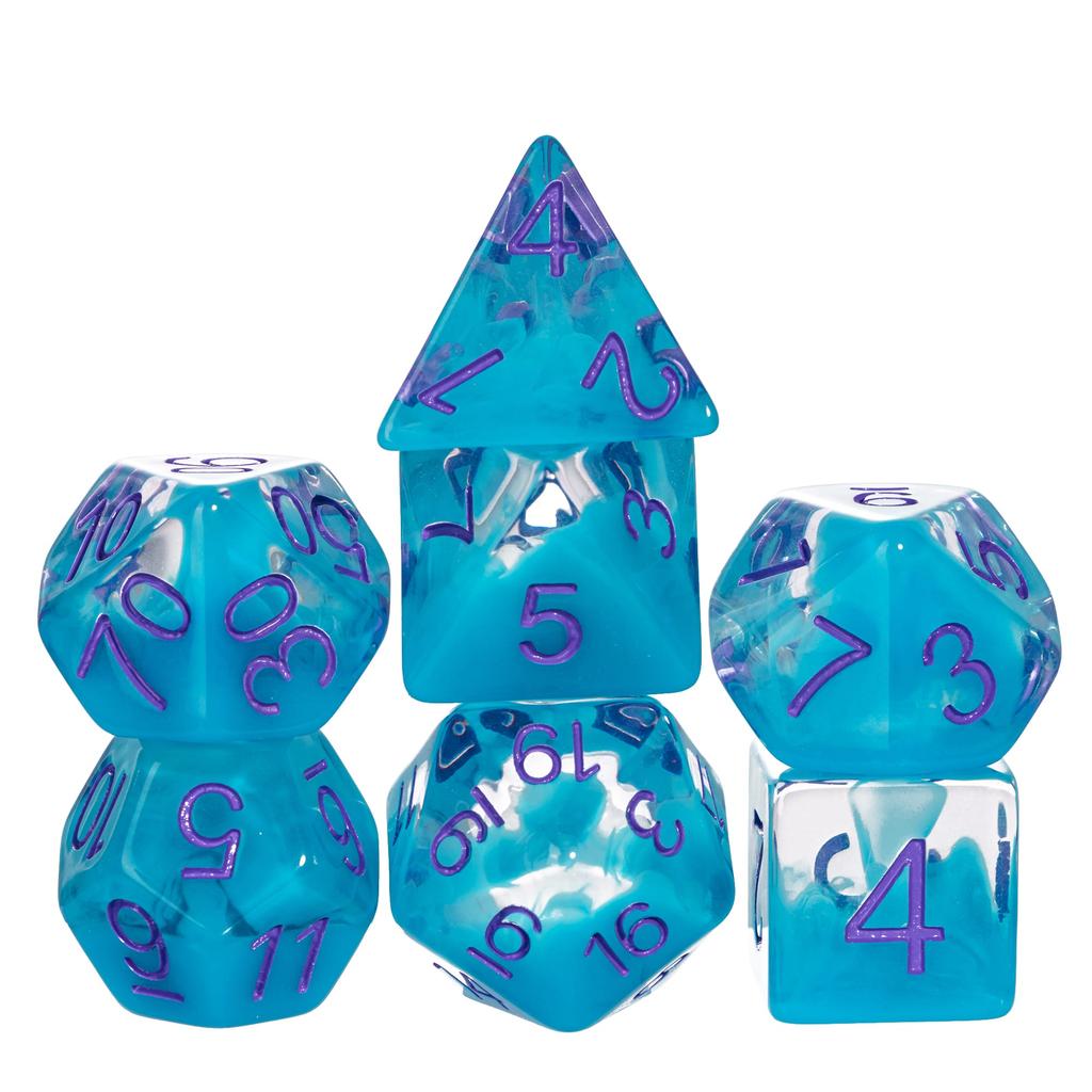Cusdie Cool Magma DND Dice 7pcs Polyhedral Dice Set for Dungeons & Dragons Role Playing Board Games --Multiple Color Options