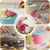 7-teiliges Kuchenpalette Messer Kunst Kleine Tonwerkzeuge Backen Mini-Ölspachtel für Dekoration DIY/Dekorationsdesign Kunststoff Holzgriff