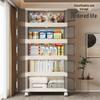 Foldable Multi-Layer Plastic Storage Cabinet - Dustproof Organizer for Toys, Snacks, and Miscellaneous Items