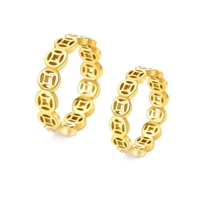 Qian Duoduo Copper Coin Rings Are Wholesale In a Large Number of Spot Factories, with Personality Meaning To Attract Wealth and Transshi