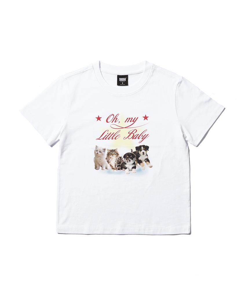 GAKKAI UNIONS Little Baby Short Sleeve T-Shirt White