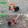 Manual Soil Tiller Featuring Adjustable Handle Length and Steel Blade for Back Friendly Gardening