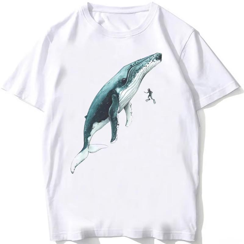Whale Shark Anatomy Biology Tshirt Unisex Women Hip Hop Casual T Shirts Women Beach Diving White Tshirt Vintage Women Tees