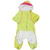 Thicken Pet Dog Cat Waterproof Rain Proof Hooded One Piece Raincoat Yellow(XXL )