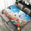 Waterproof Oilproof Home Butterfly Floral Table Cloth Rectangular Party Table Cover Tablecloth Outdoor Picnic Mat