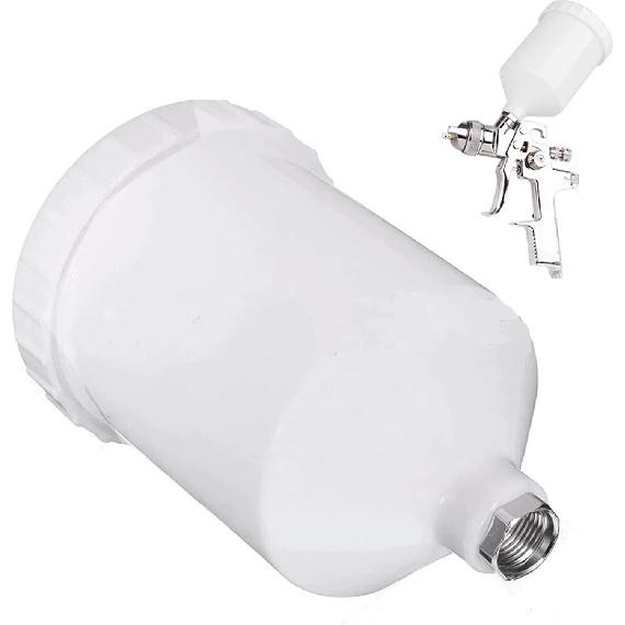 Riloer Paint Gun Cup, 600mL / 600cc Container Cup with ?16 Thread, Fit for Most HVLP Gravity Feed Spray Guns