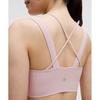 Lululemon Like A ClouD RibbeD Longline brA  Light Support  D DD Cup Pink hAze
