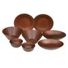 Rebirth Natural Series Dinnerware Made In Ideal for Single Microwave and Dishwasher Safe Set, 8-Piece Set, Brown, Japan, Living, Plastic, Lightweight,