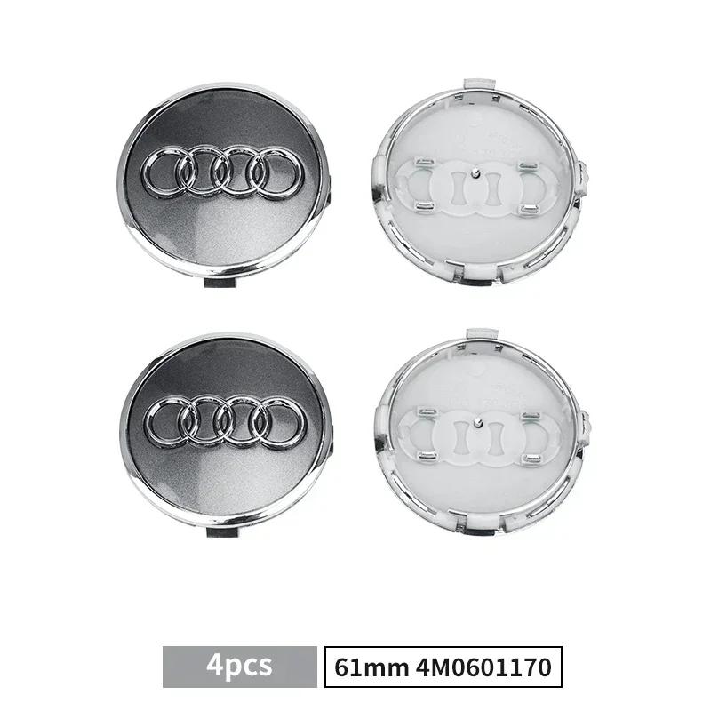 4PCS 60/61/68/69/135mm For Wheel Center Cap Car Hub Cap Fit For Audi A4 A6 A8 A3 A5 Q5 Q7 RS4 RS5 C5 S3 S5 Q3 Car Accessories