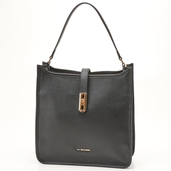 Shoulder Bag Square Leather 2WAY Shoulder Bag B007002 Black [Ravaga Jerry] (10)