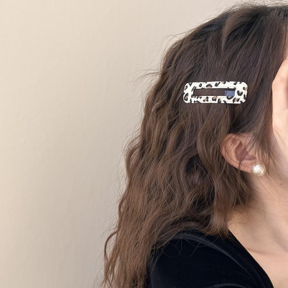2pc Fashion European and American Leopard BB Hairpin Hair Side Clips for Girls Women Kids Childs Ladies Party Hair Accessories