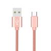 Câble Tressé Type C - OEM - Huawei Nova - Chargeur USB 1m - Réversible - Nylon - Rose