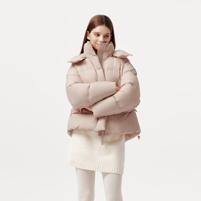 Tanboer Women's Short Detachable Hood Winter Down Jacket 5530382A