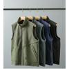 Men's Fleece Vest Winter Sleeveless Warm Stand Collar Jackets Basic Men's Chlothing