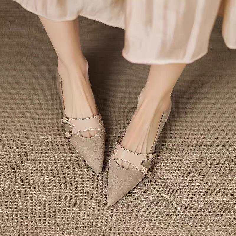 Fashion Hot Selling, Simple and High-quality Single Shoes Women's Spring 2025 New Elegant Pointed Toe Low Cut Thick Heel High Heels