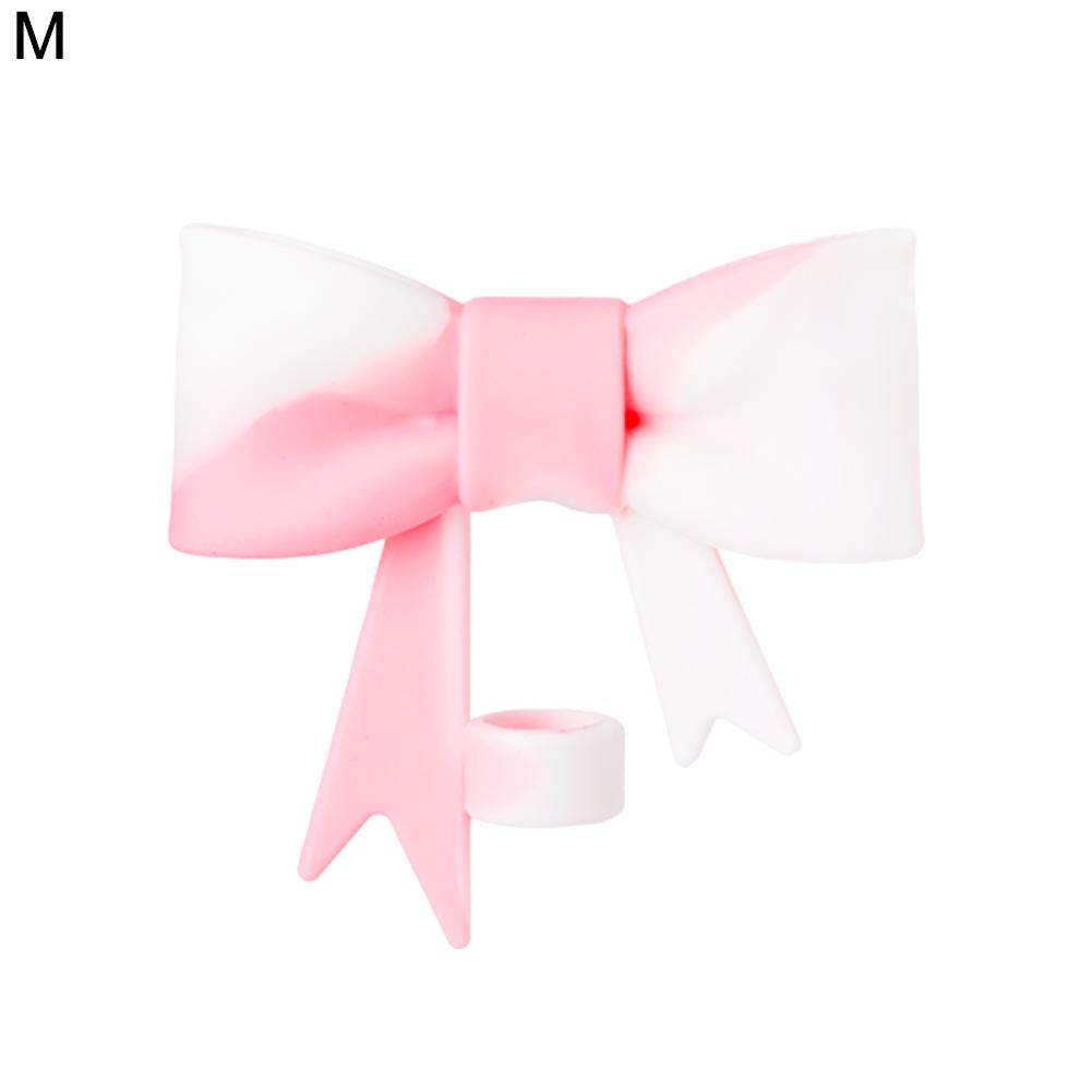 Lovely Bow Straw Covers Cap Toppers For Stanley 30&40 OZ Tumbler Cup Reusable Cute Silicone Straw Tips Lids Protect Covers New