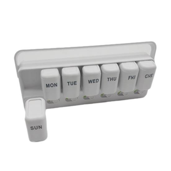 Weekly Pill Organizer Medicine Storage Box Moisture-Proof Design Compact Portable Pill Tablet Storage Case Protector