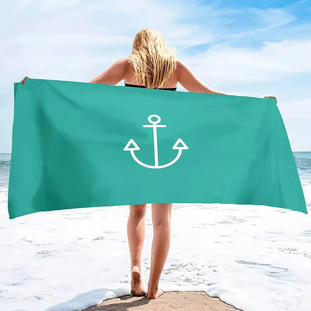 Anchor Beach Towel Sand Free Microfiber Oversized Large Beach Towels  Absorbent Lightweight Soft and Quick Dry Towels for Men