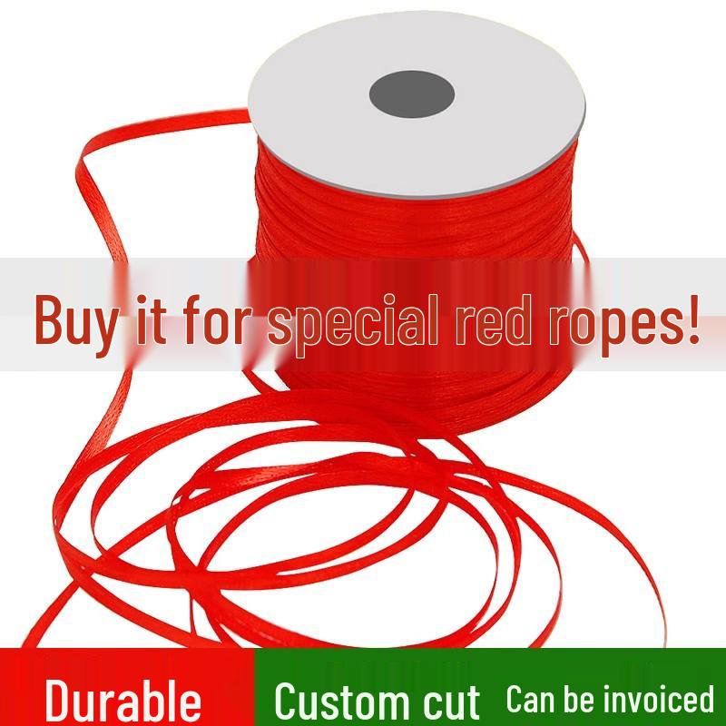 Red Ribbon Pack - Wedding & Party Decor: Ties Balloons, Hangs Lanterns