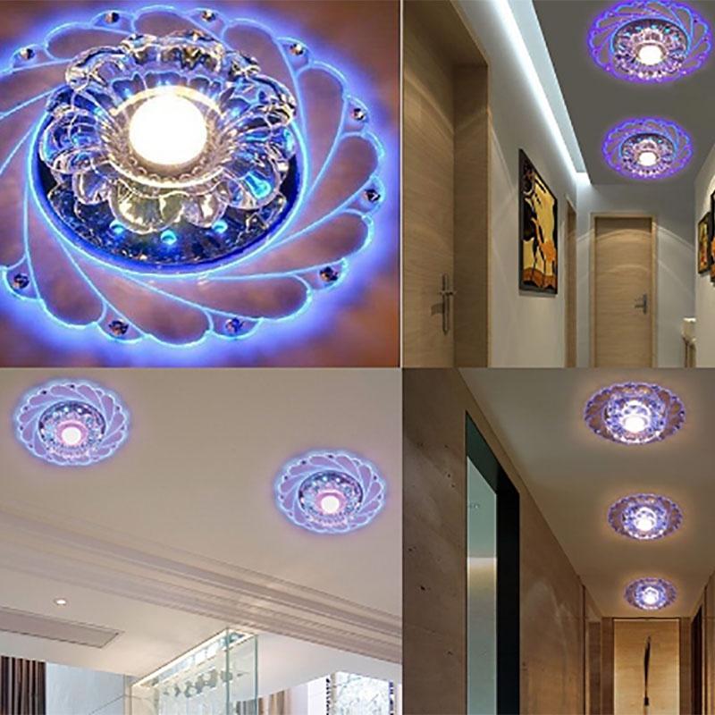 Moderne Krystall LED Sparelys Sterkt Taklys Lampe Armatur Lysekrone 3w