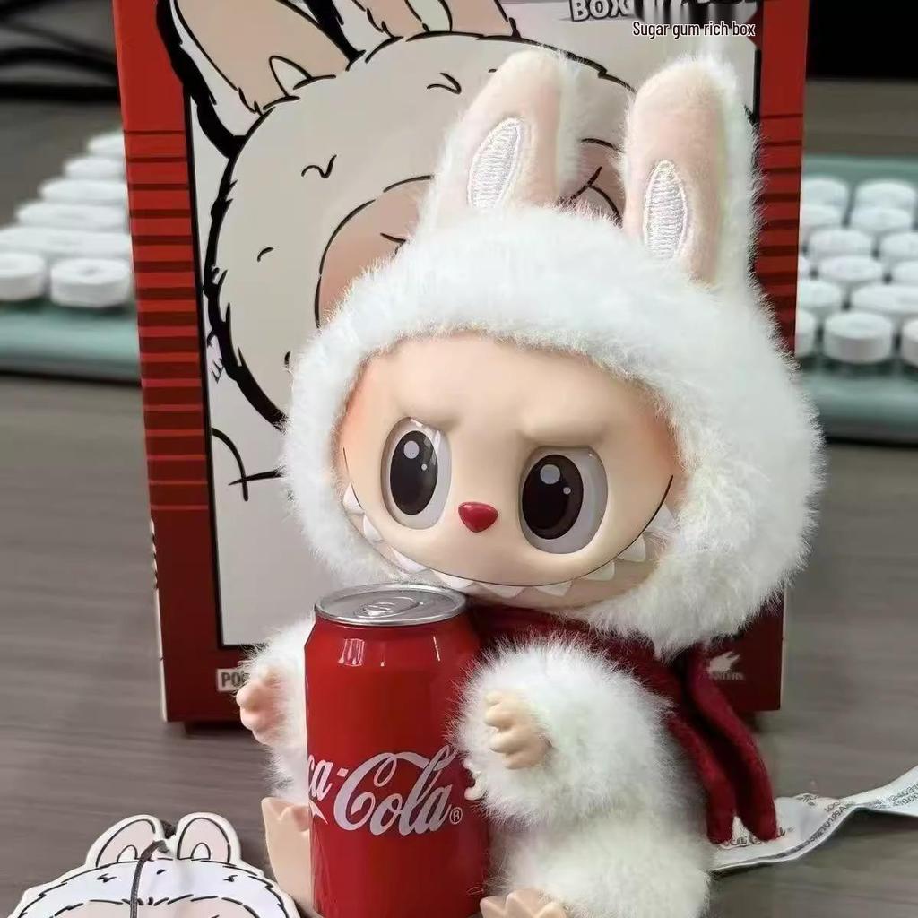 POPMART Labubu Coca-Cola Edition Vinyl Plysj Blindboks - Sit Sit Party Series Trendy Leke