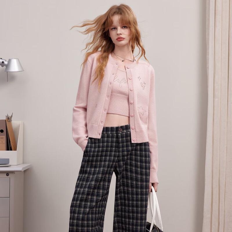 UNIFREE Long Sleeve Knit Cardigan & Camisole Two-Piece Set XL