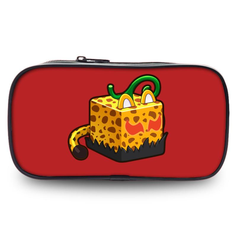 Durable Polyester Blox Fruits Roblox Pencil Case For Students With Large Capacity