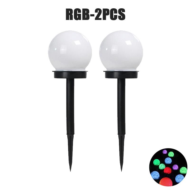 Solar LED Bulb Light Three-color Energy Saving Waterproof Simple Atmospheric Lighting Outdoor Garden Lawn Street Garden Lights